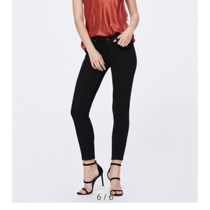 Paige black cropped skinny jeans